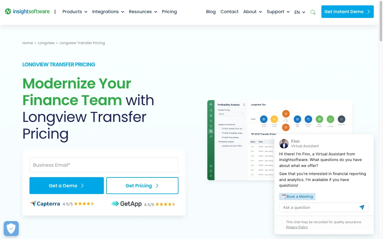 insightsoftware — pricing page