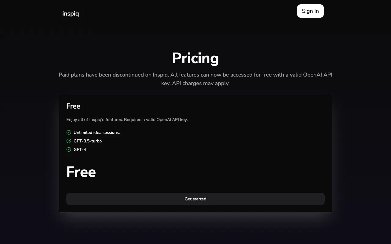 Inspiq — pricing page