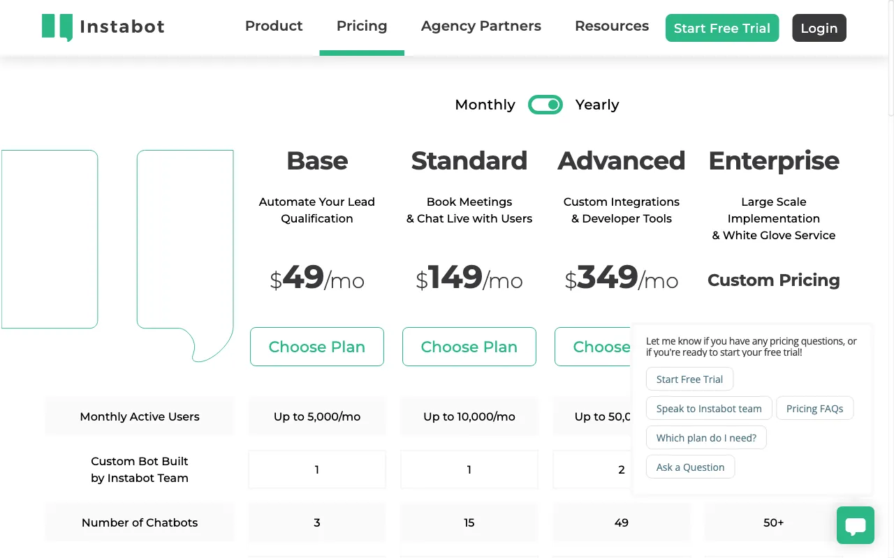 instabot.io — pricing page