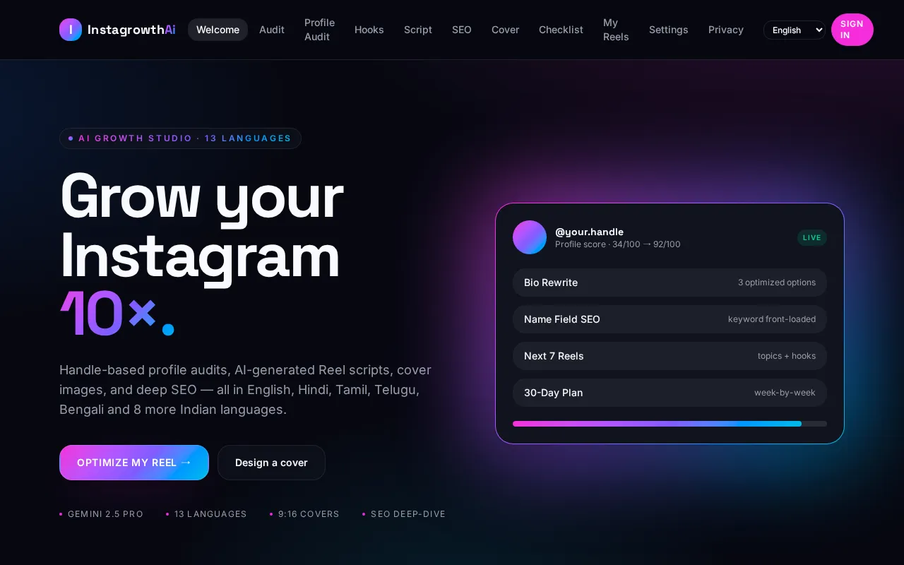InstagrowthAi — preview screenshot