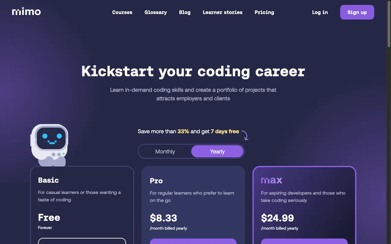 Instance — pricing page