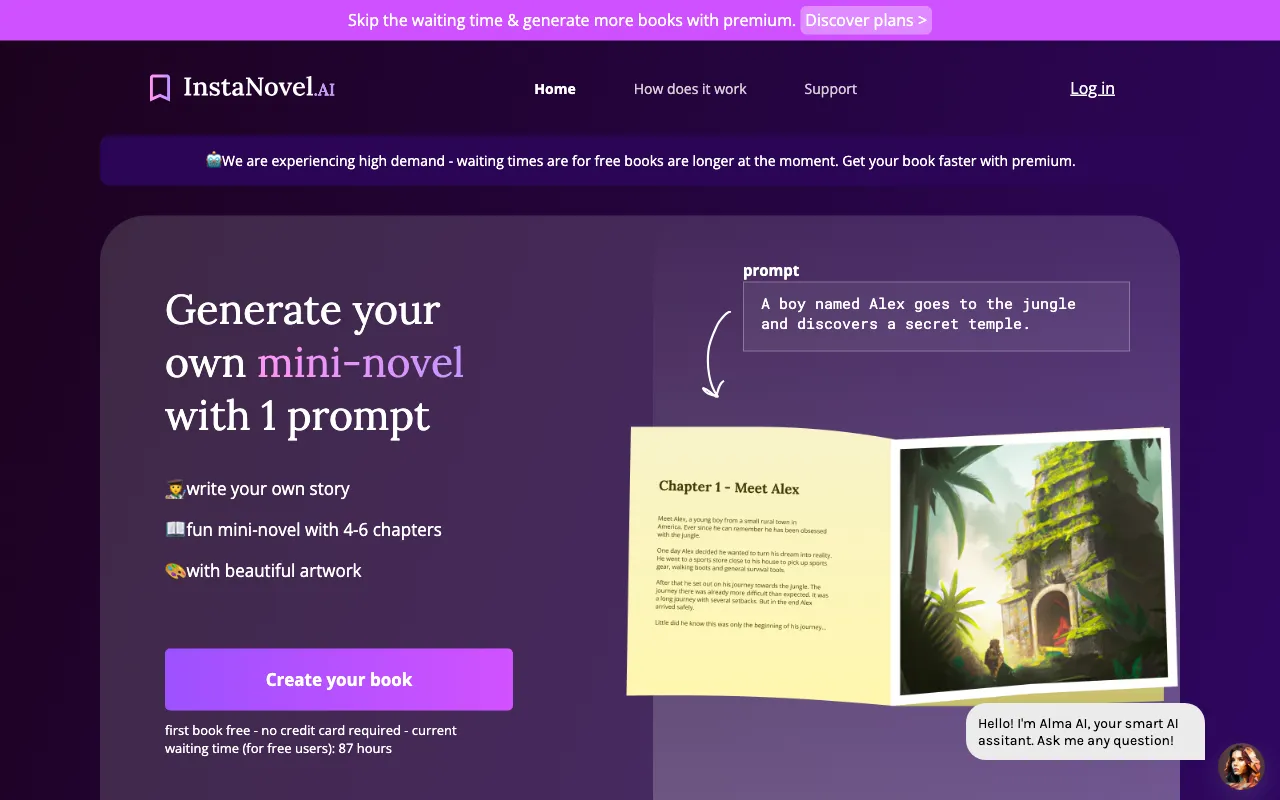 InstaNovel AI — preview screenshot