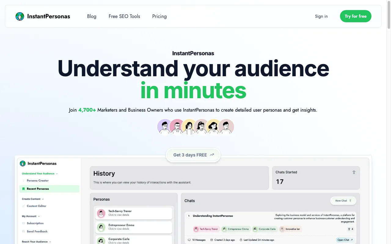 InstantPersonas — preview screenshot