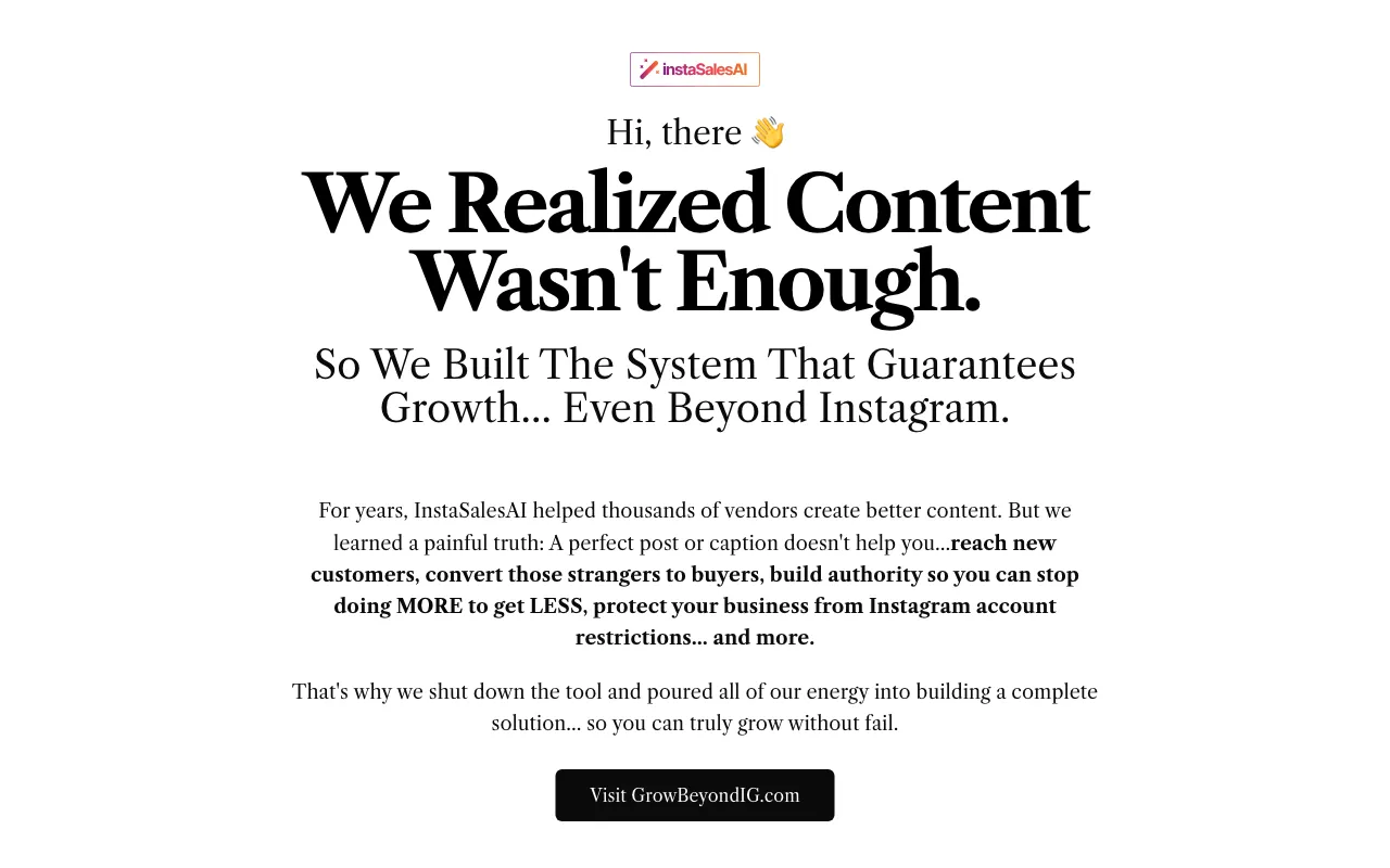InstaSalesAI — preview screenshot