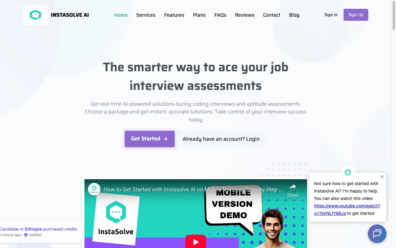 Instasolve AI — preview screenshot