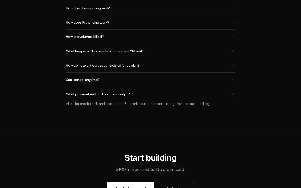 InstaVM — pricing page