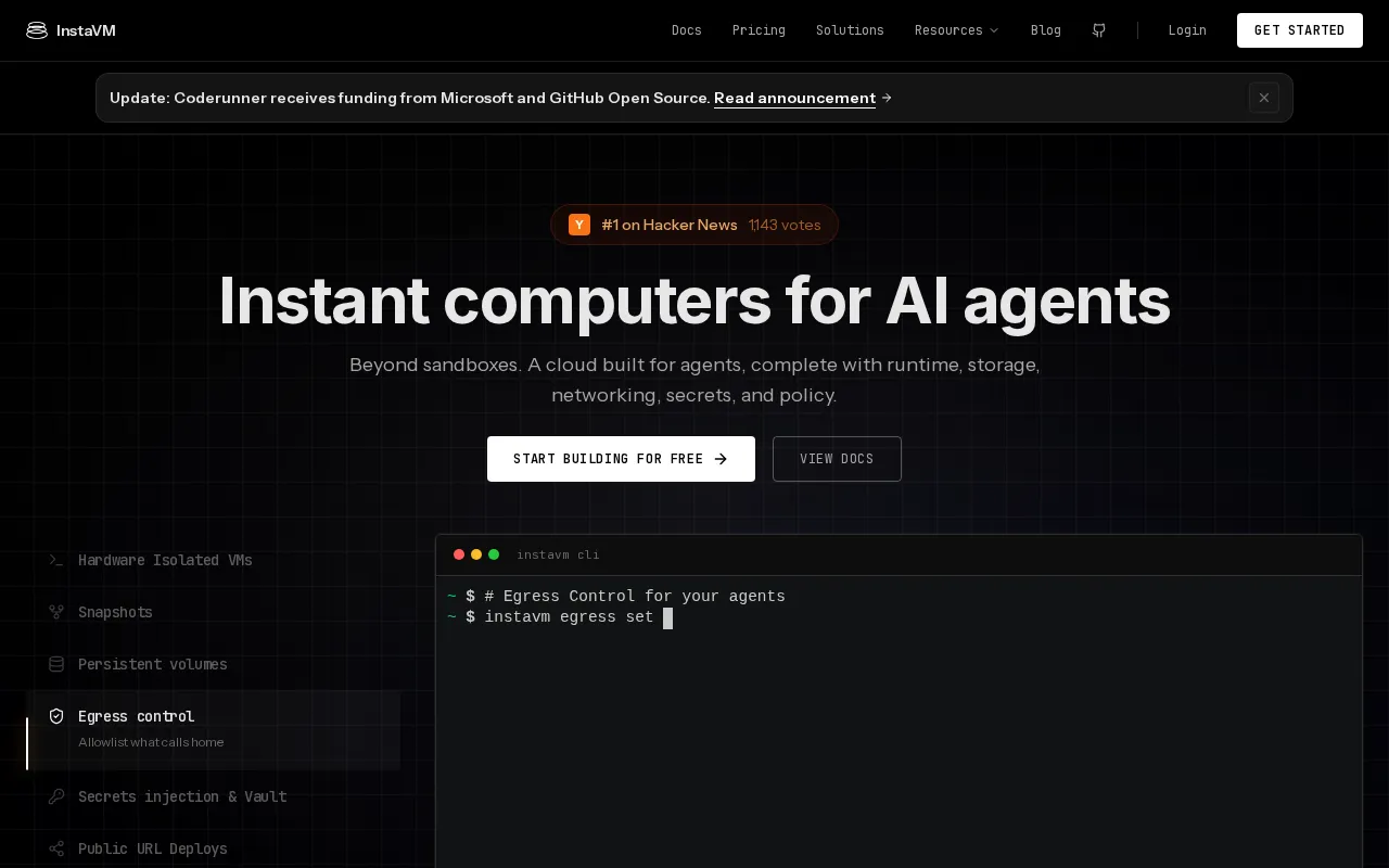 InstaVM — preview screenshot