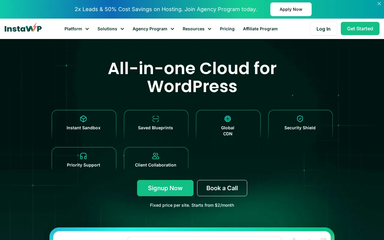 InstaWP — preview screenshot