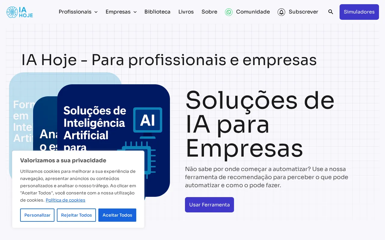 Inteligência Artificial Hoje — preview screenshot