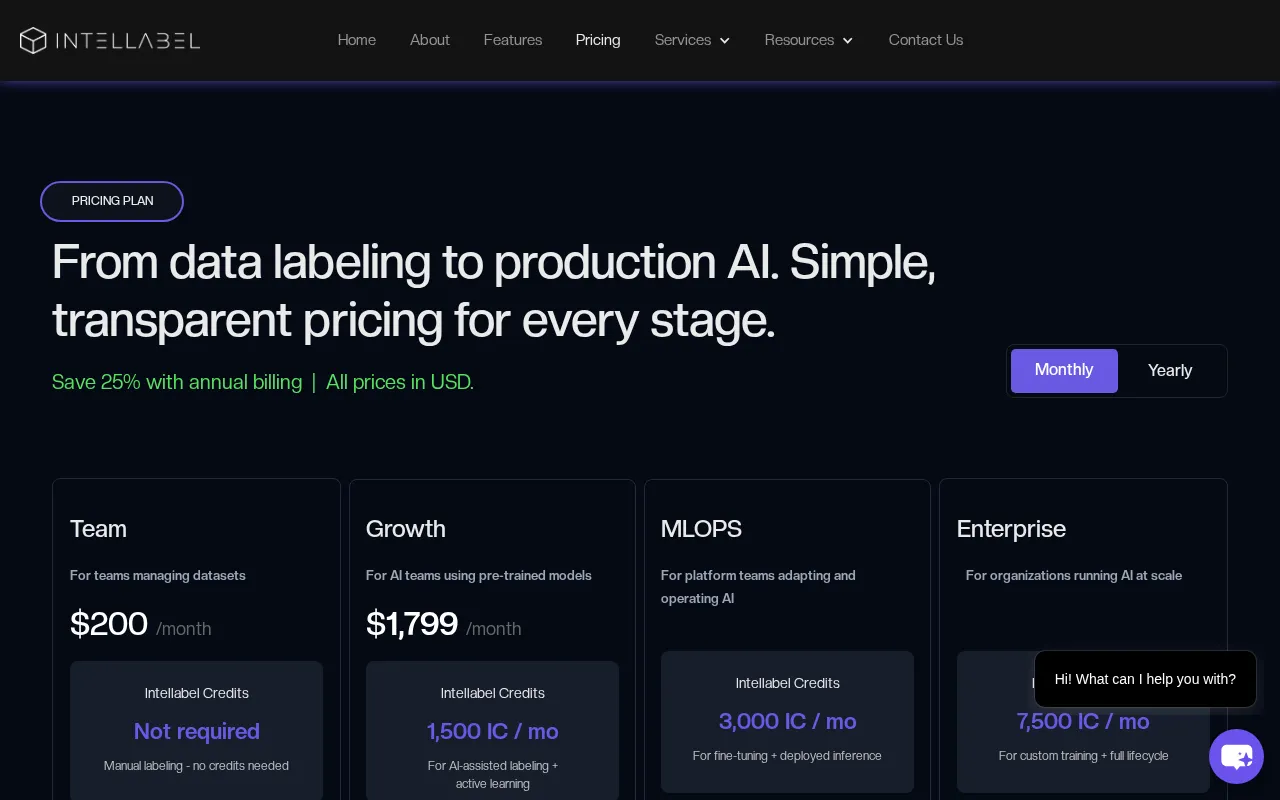 Intellabel — pricing page
