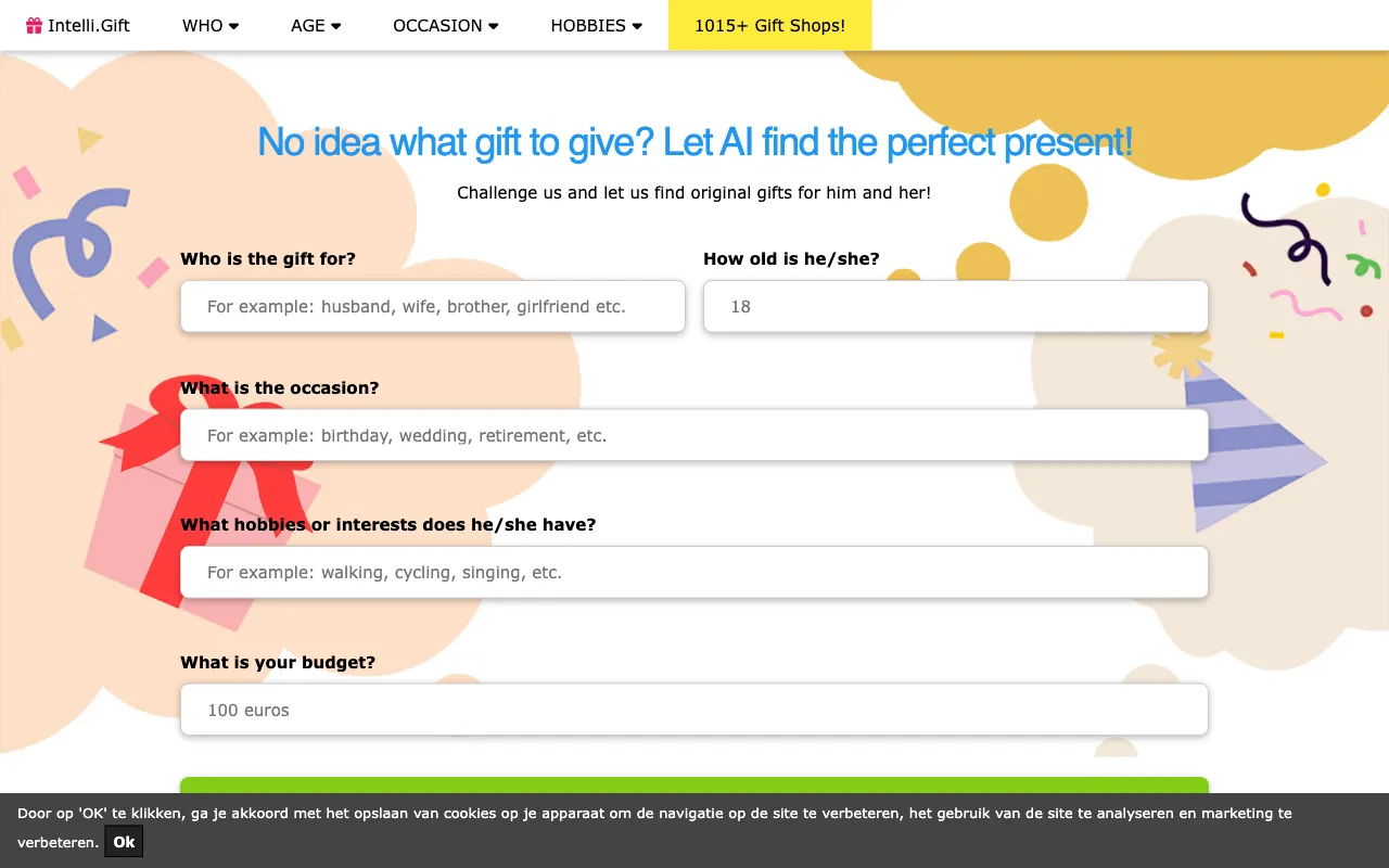 Intelli.Gift — preview screenshot