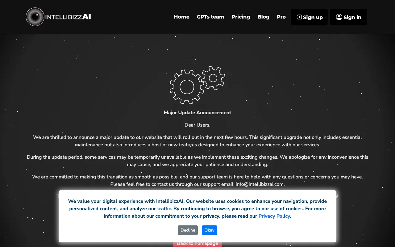 IntellibizzAI — pricing page