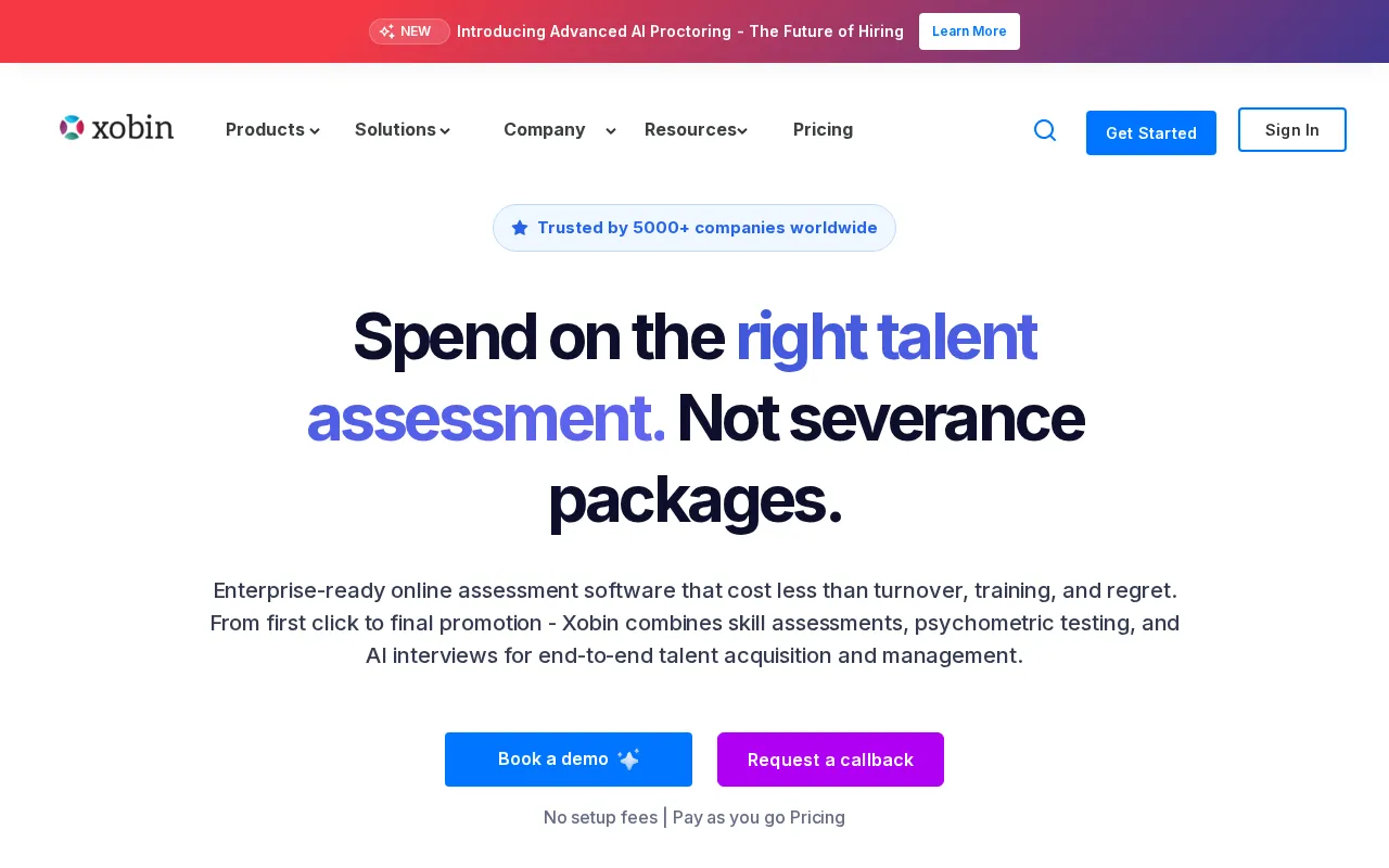 Hire your ideal candidate 20x faster while saving 10x time, money, and efforts with Xobin. — pricing page