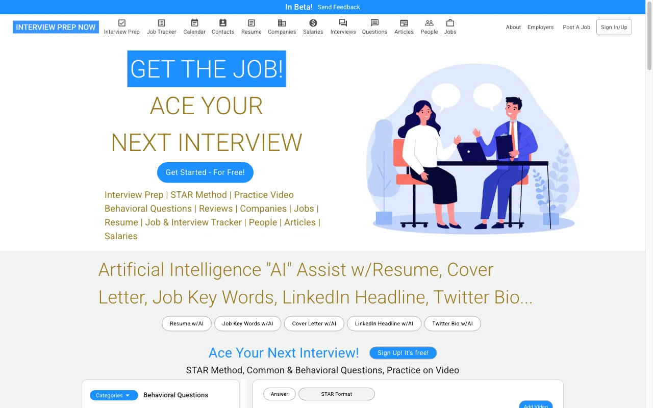 Interview Prep Now — preview screenshot