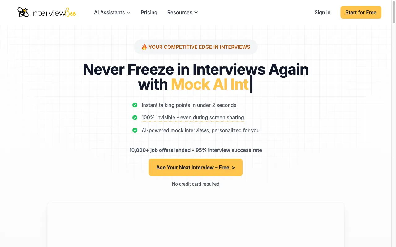 InterviewBee AI — preview screenshot