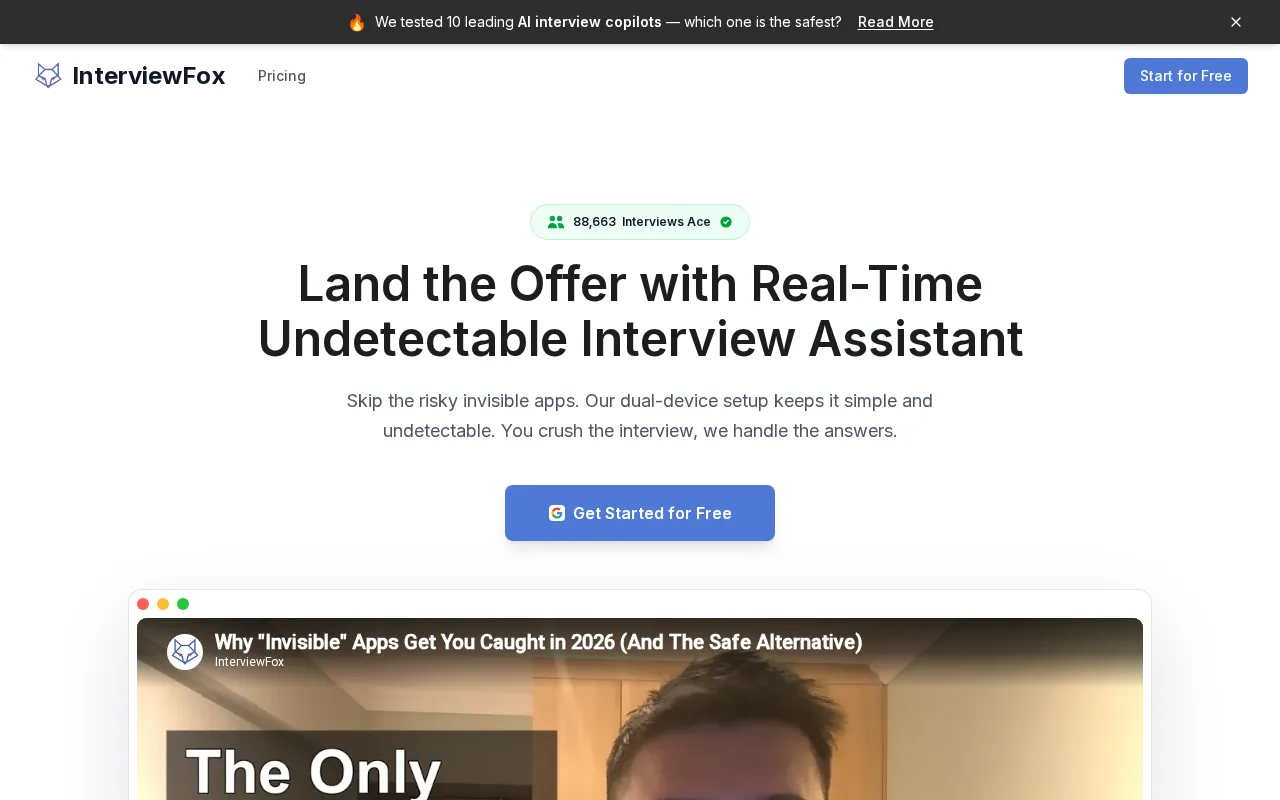 InterviewFox — preview screenshot