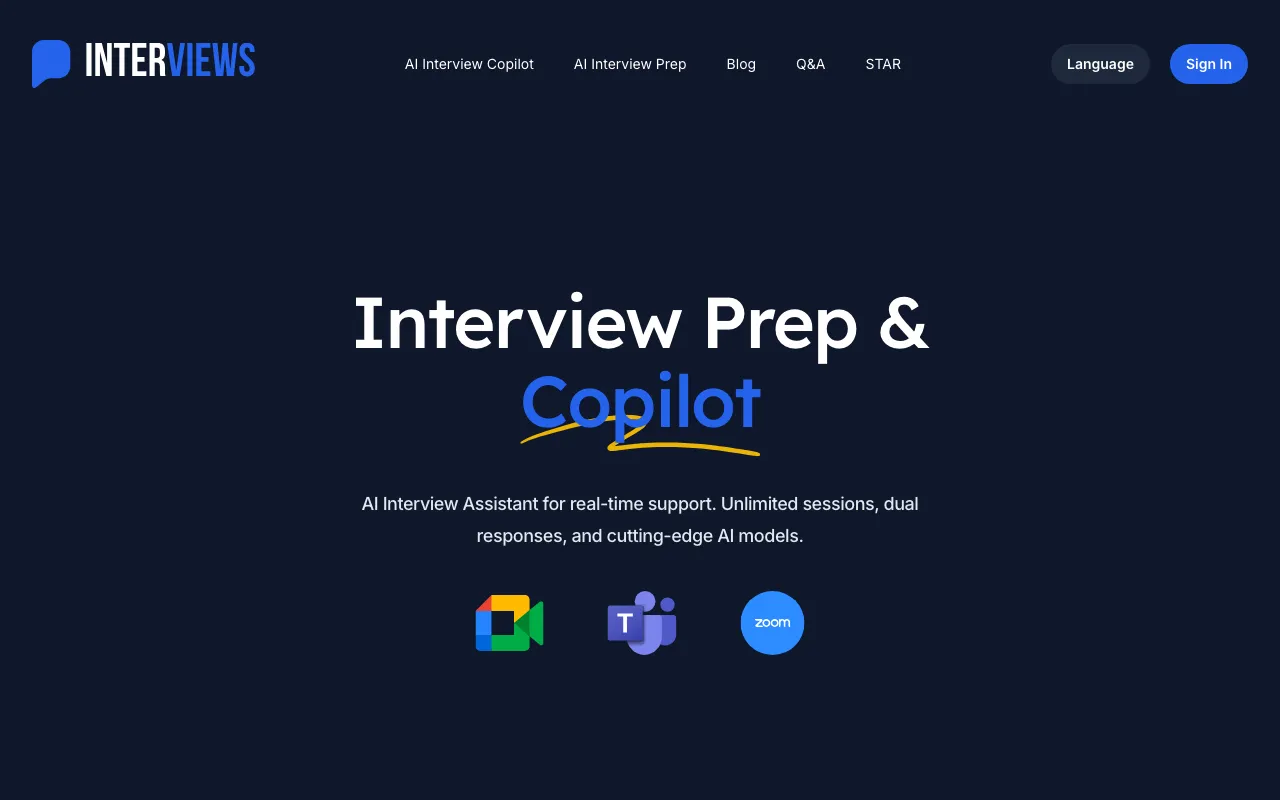 Interviews Chat — preview screenshot