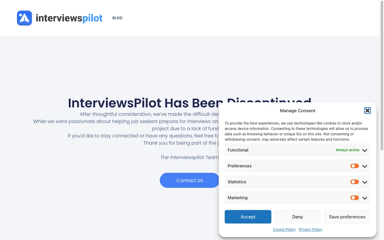 Interviews Pilot — preview screenshot