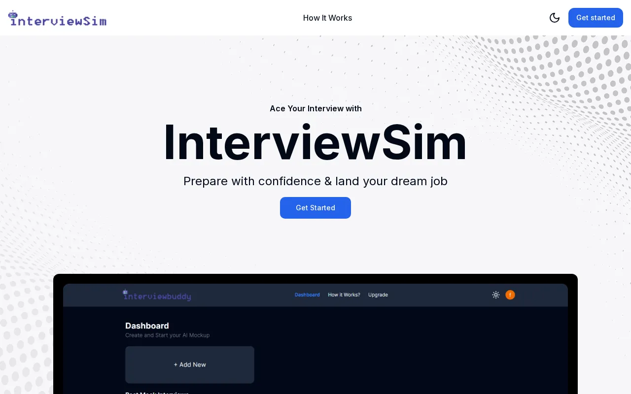 InterviewSim — preview screenshot