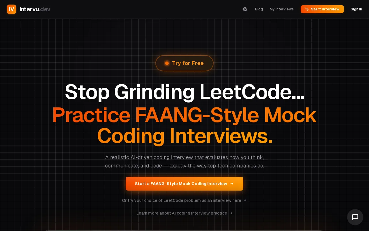 Intervu.dev — preview screenshot