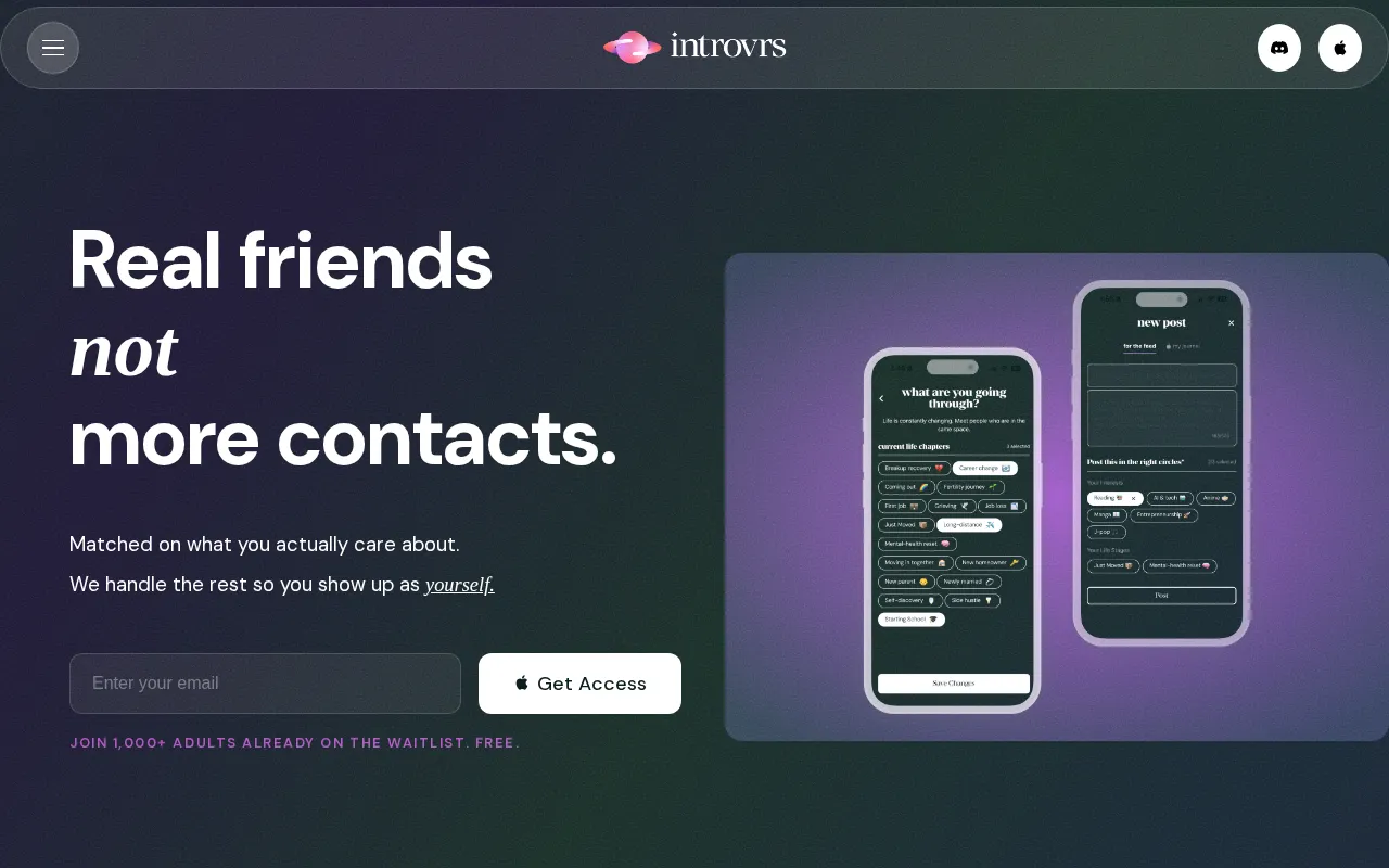 Introvrs — preview screenshot