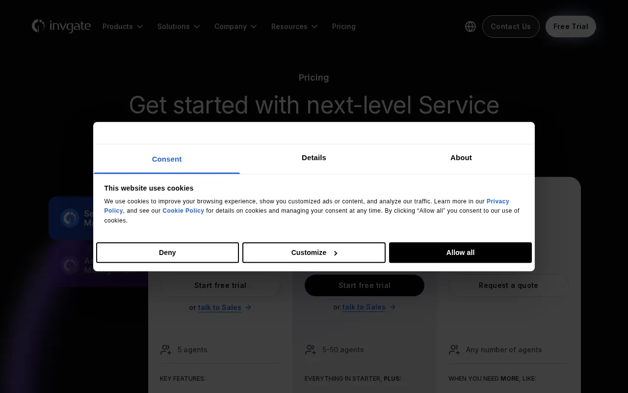 Invgate — pricing page