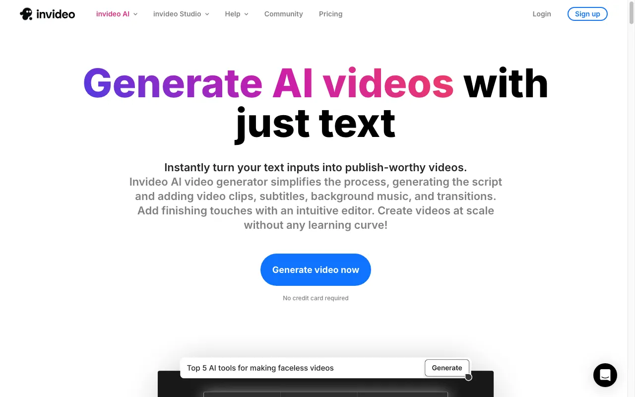 InVideo — preview screenshot