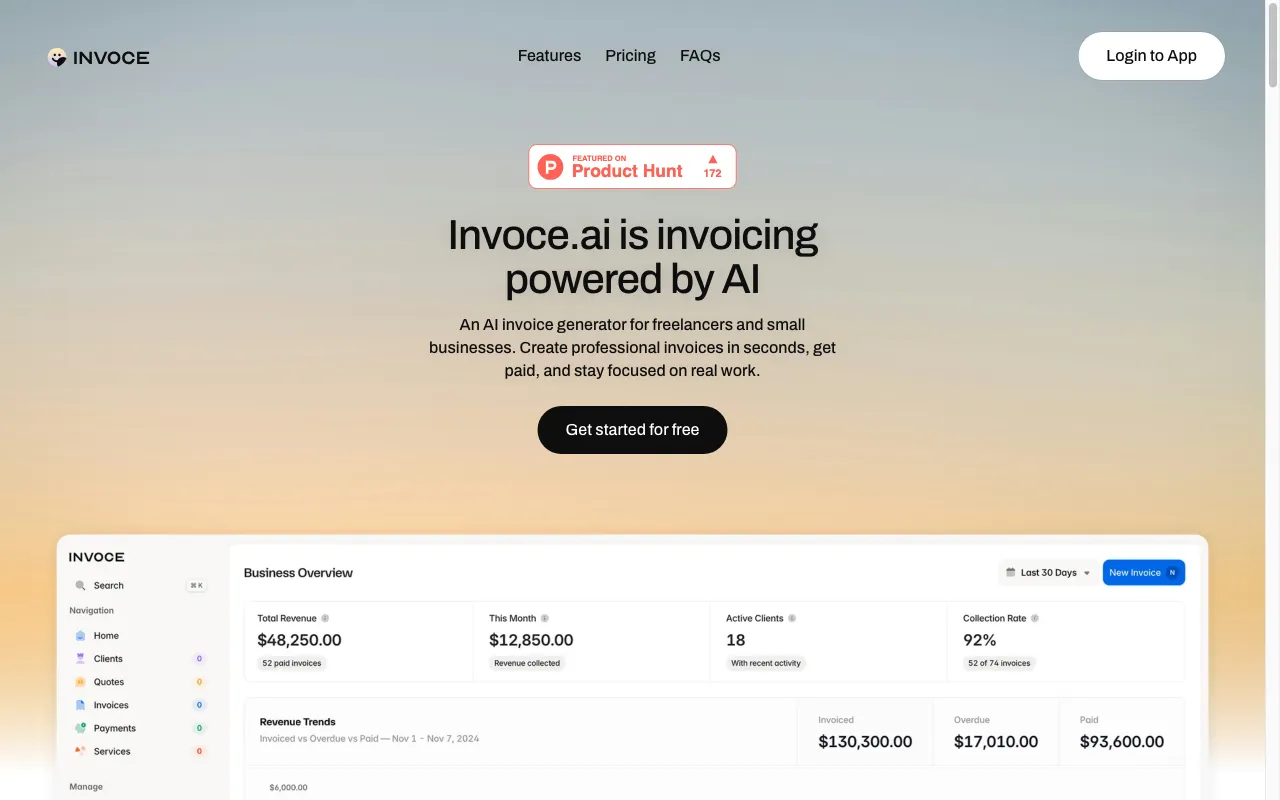 Invoce.ai — preview screenshot