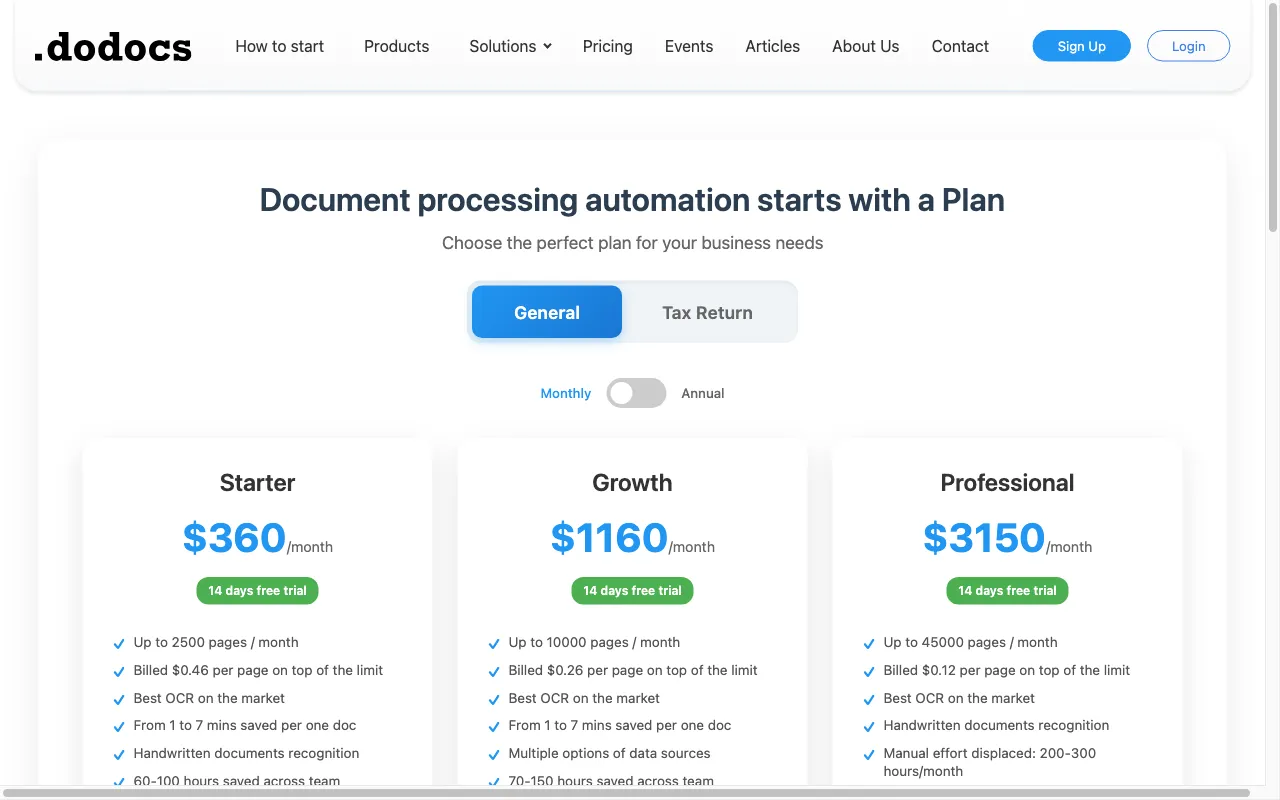 Invoice Matchpoint by .dodocs.AI — pricing page