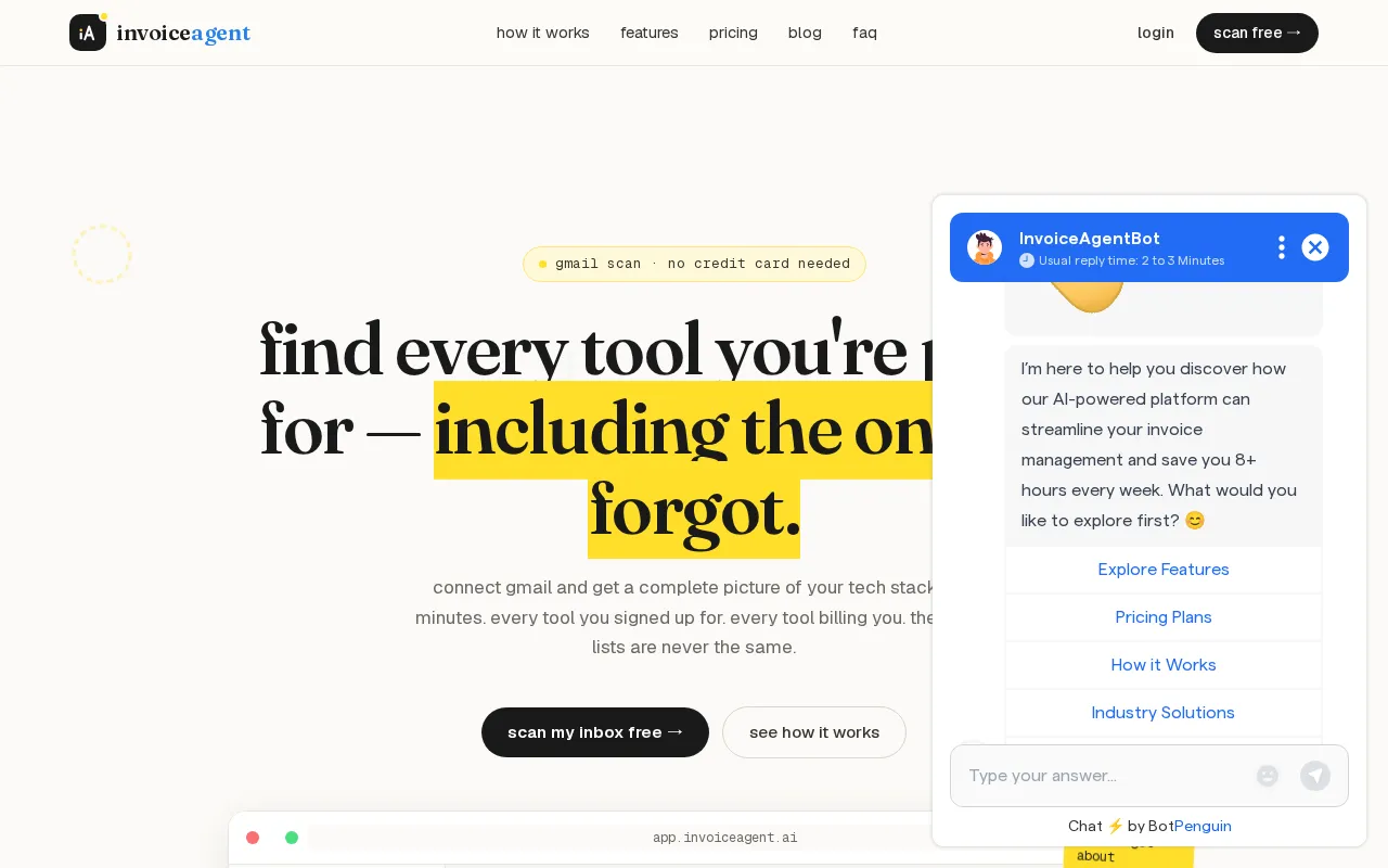 InvoiceAgent — preview screenshot