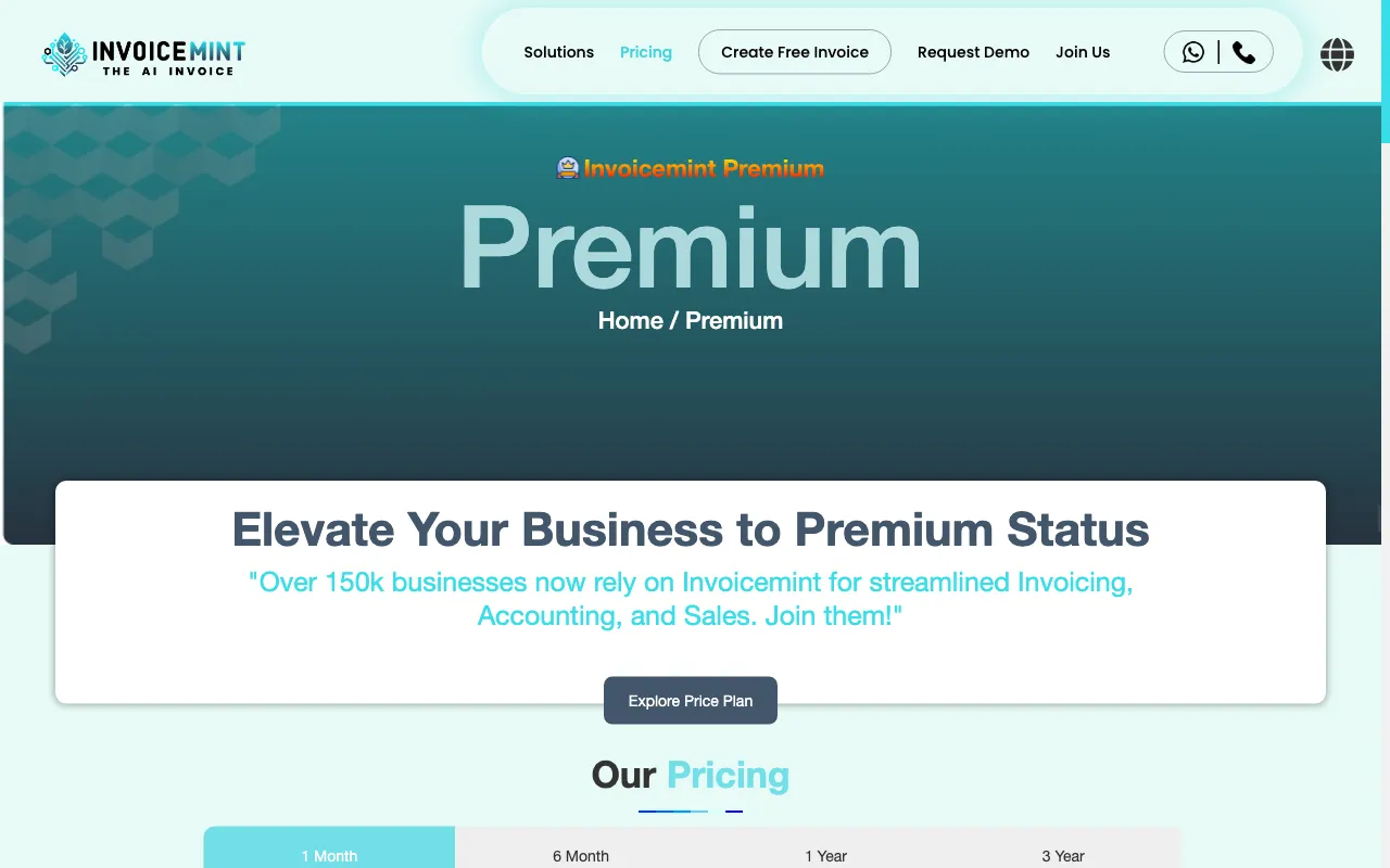 Invoicemint — pricing page