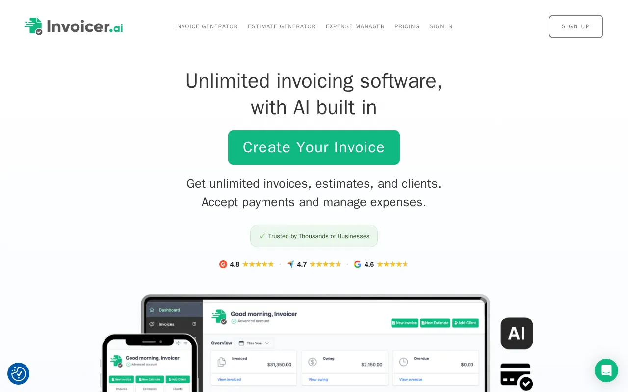 invoicer.ai — preview screenshot