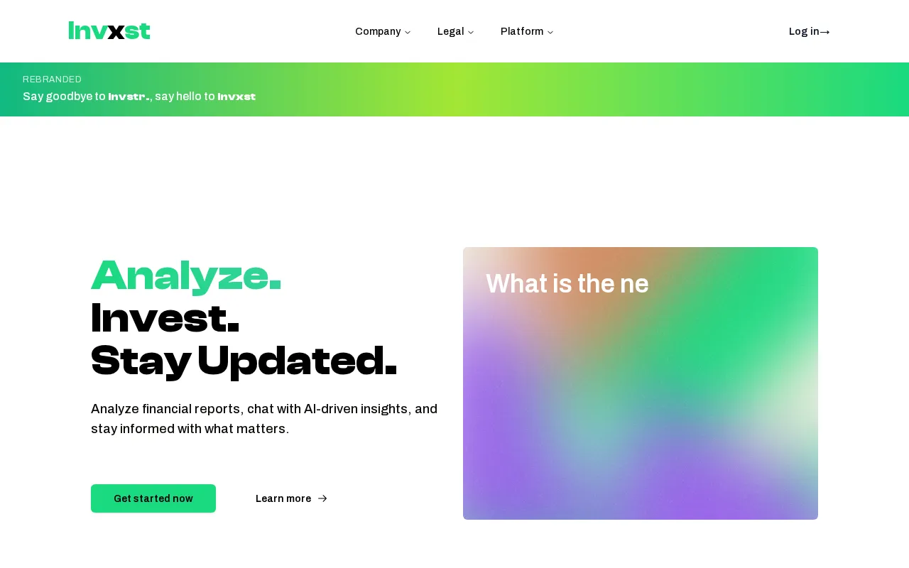 Invxst AI — preview screenshot