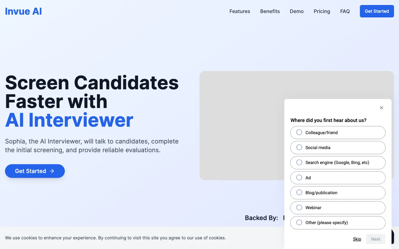 Invue — pricing page