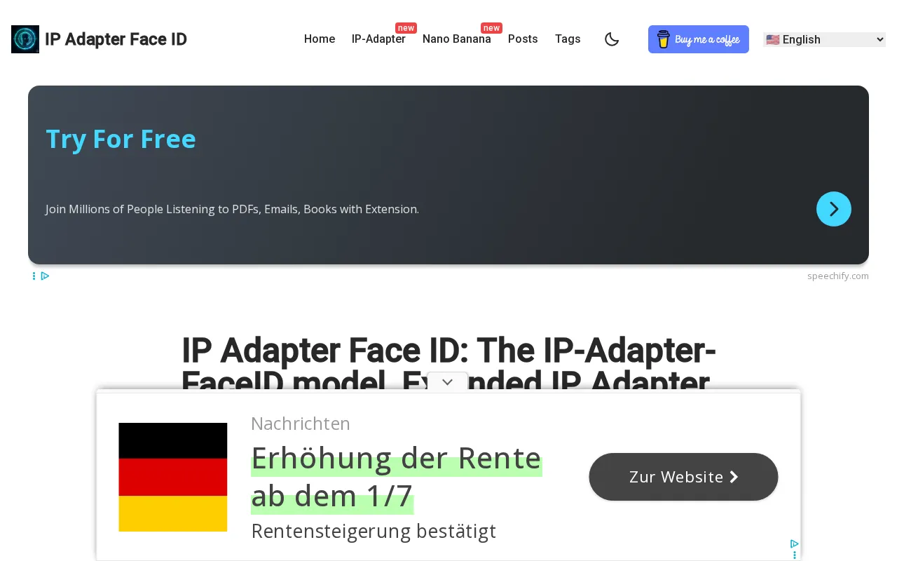 IP Adapter Face ID — preview screenshot
