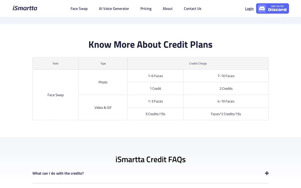 Ismartta — pricing page