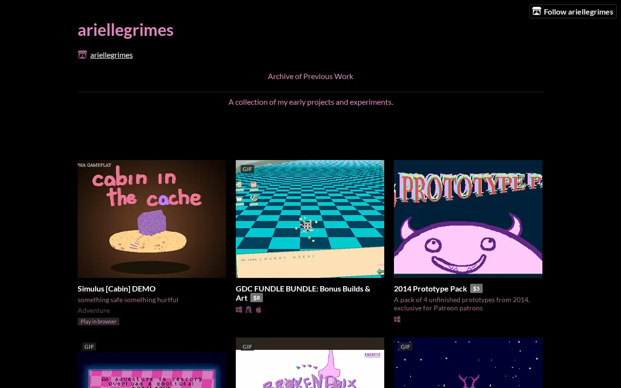 itch.io — preview screenshot