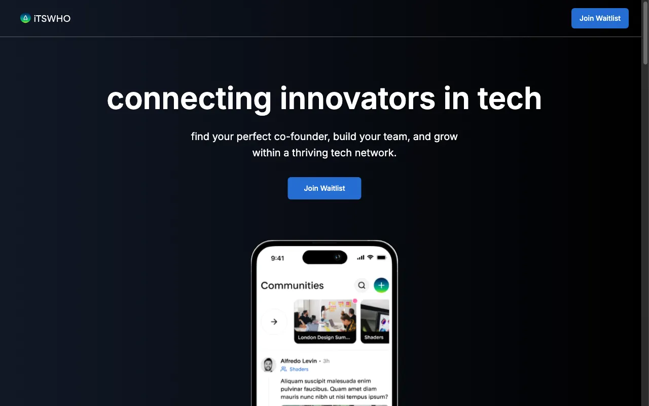 iTSWHO App — preview screenshot