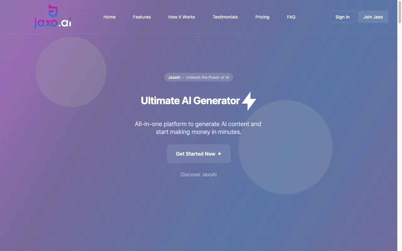 Jaxo AI — preview screenshot