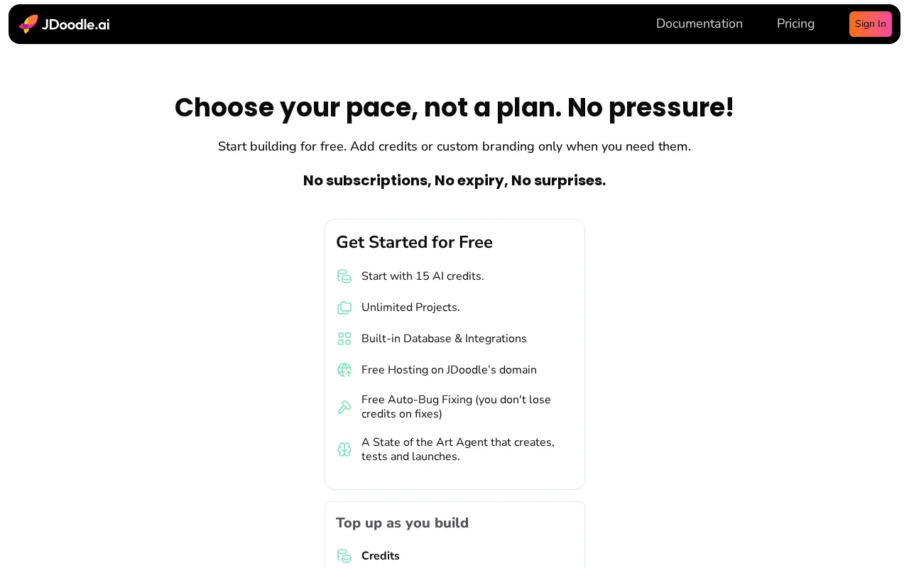 JDoodle.ai — pricing page