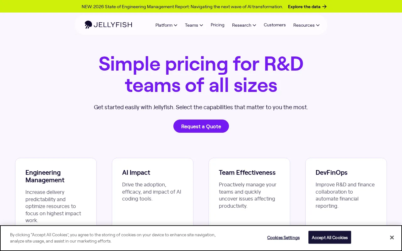 Jellyfish — pricing page