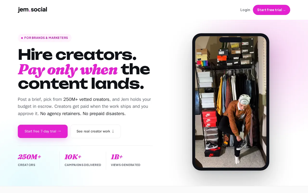 Jem Social — preview screenshot