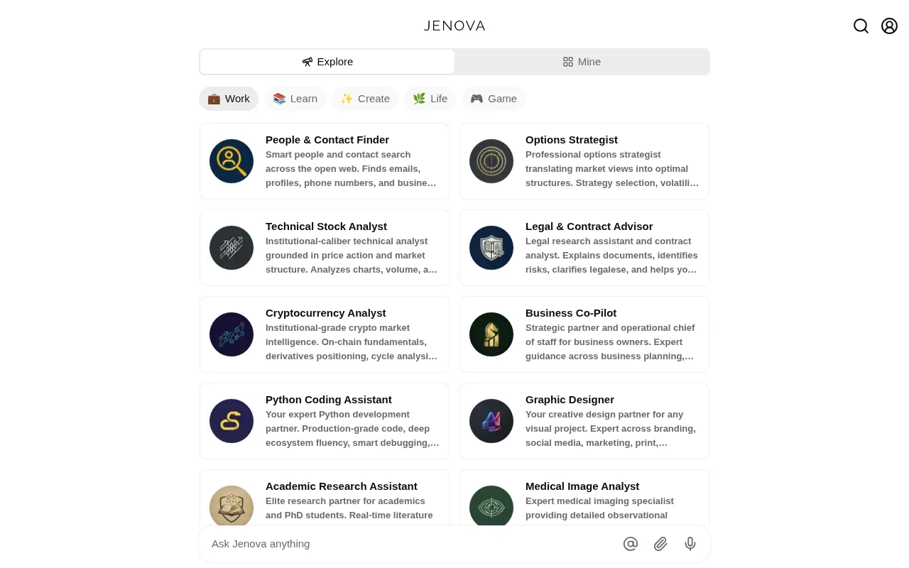 Jenova AI — preview screenshot