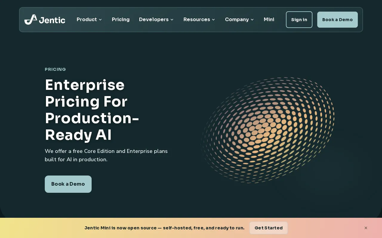Jentic Mini — pricing page