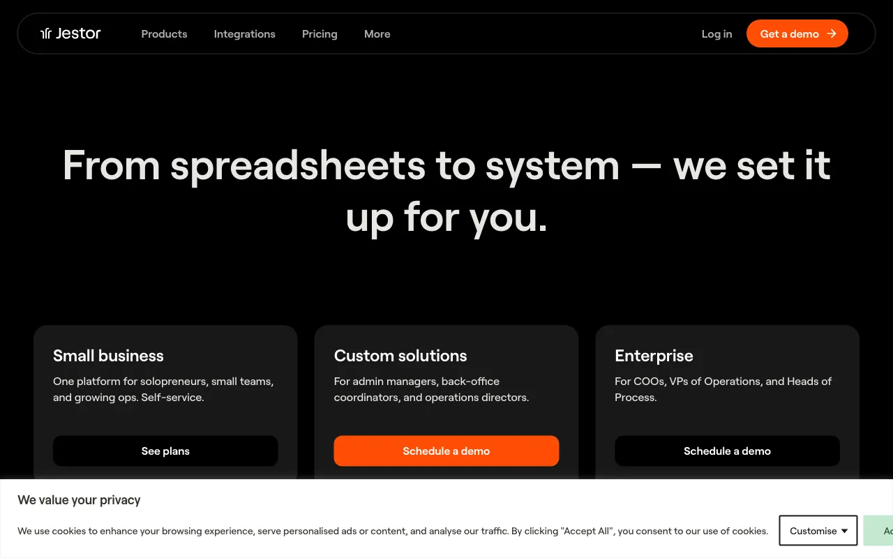 Jestor — pricing page
