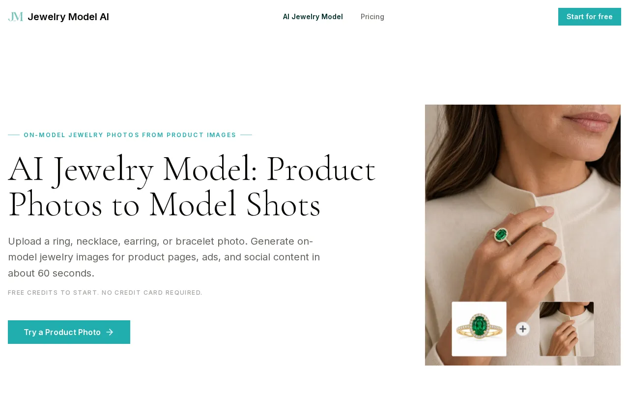 Jewelry Model AI — preview screenshot