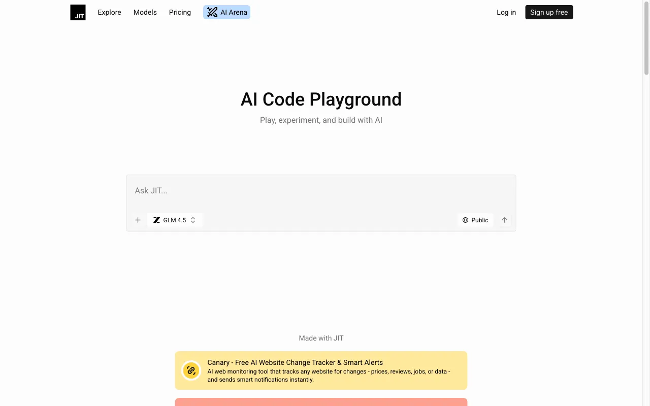 JIT.codes — preview screenshot
