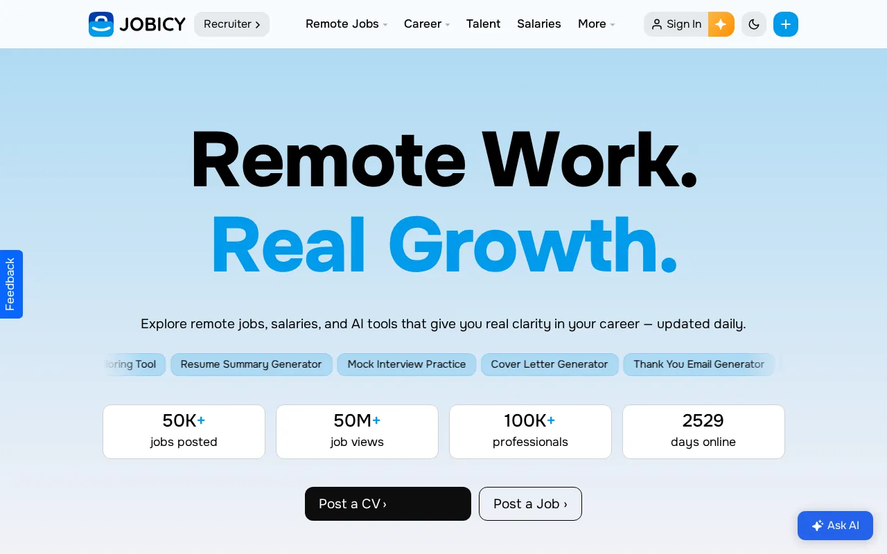Jobicy — preview screenshot