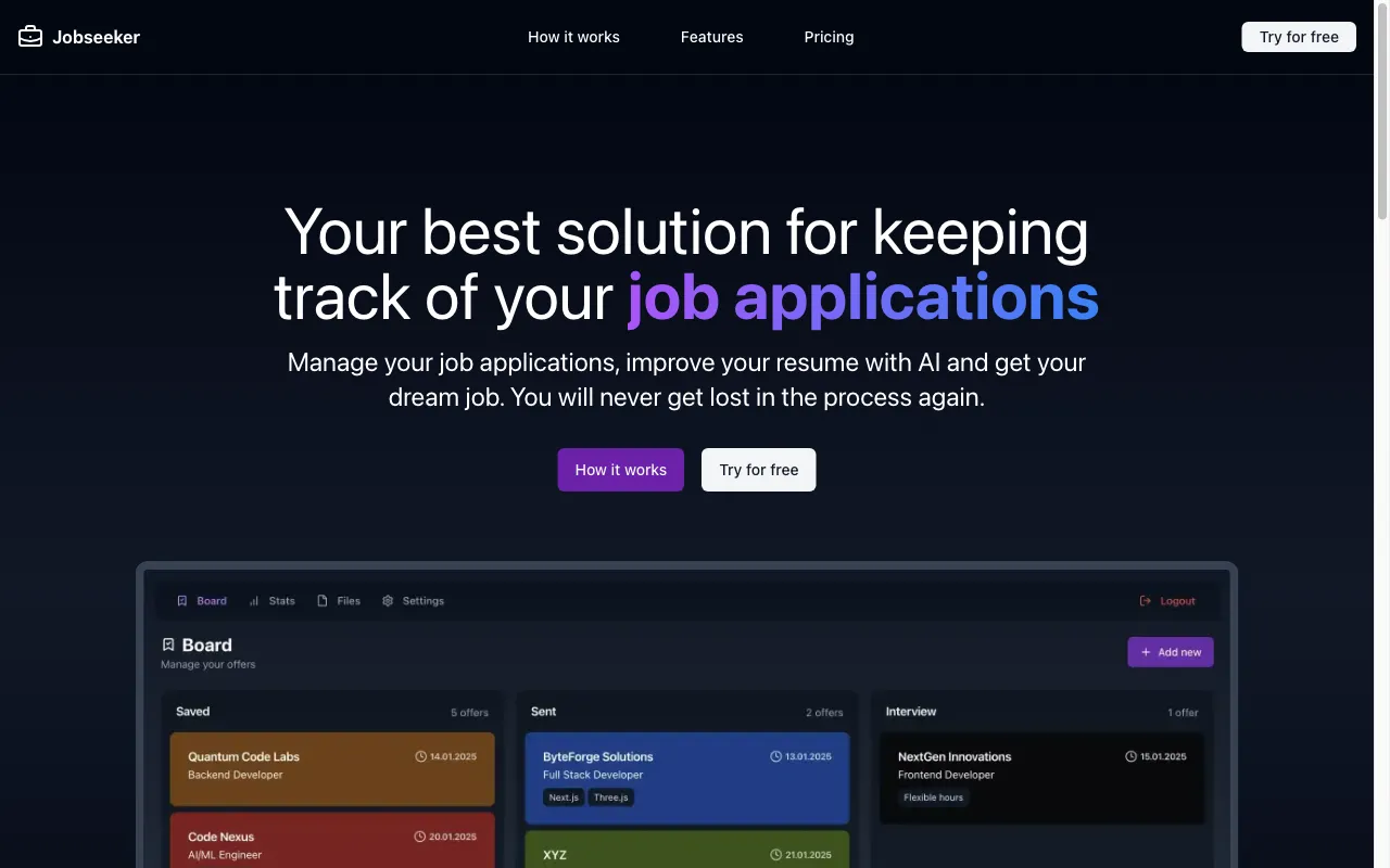 Jobseeker — preview screenshot