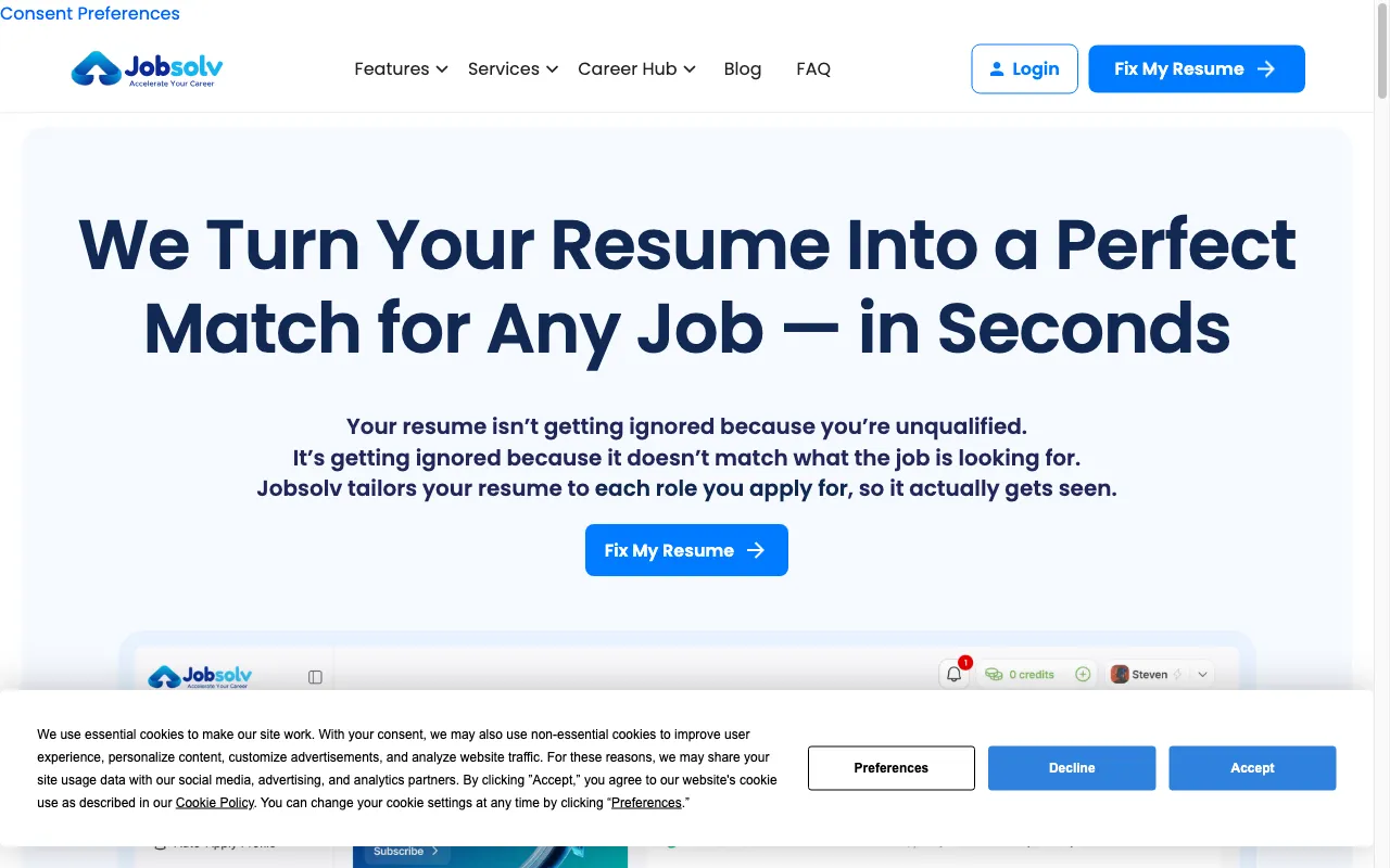 Jobsolv — preview screenshot